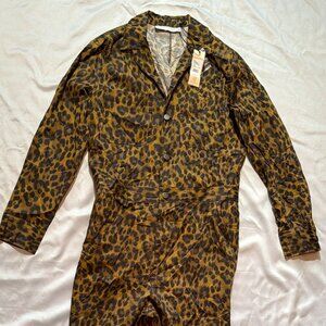 BNWT Rebecca Minkoff Brown Leopard Terri Jumpsuit - Size Medium
